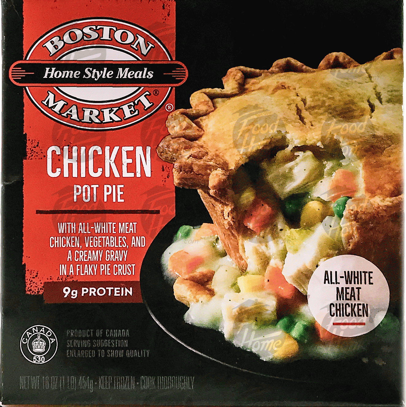 Boston Market Home Style Meals chicken pot pie, white meat chicken & vegetables, microwavable Full-Size Picture